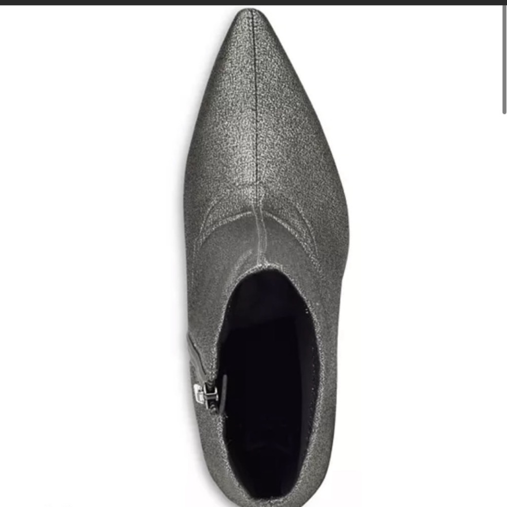 Marc Fisher Heeled Sock Bootie In Glitter Pewter-… - image 3